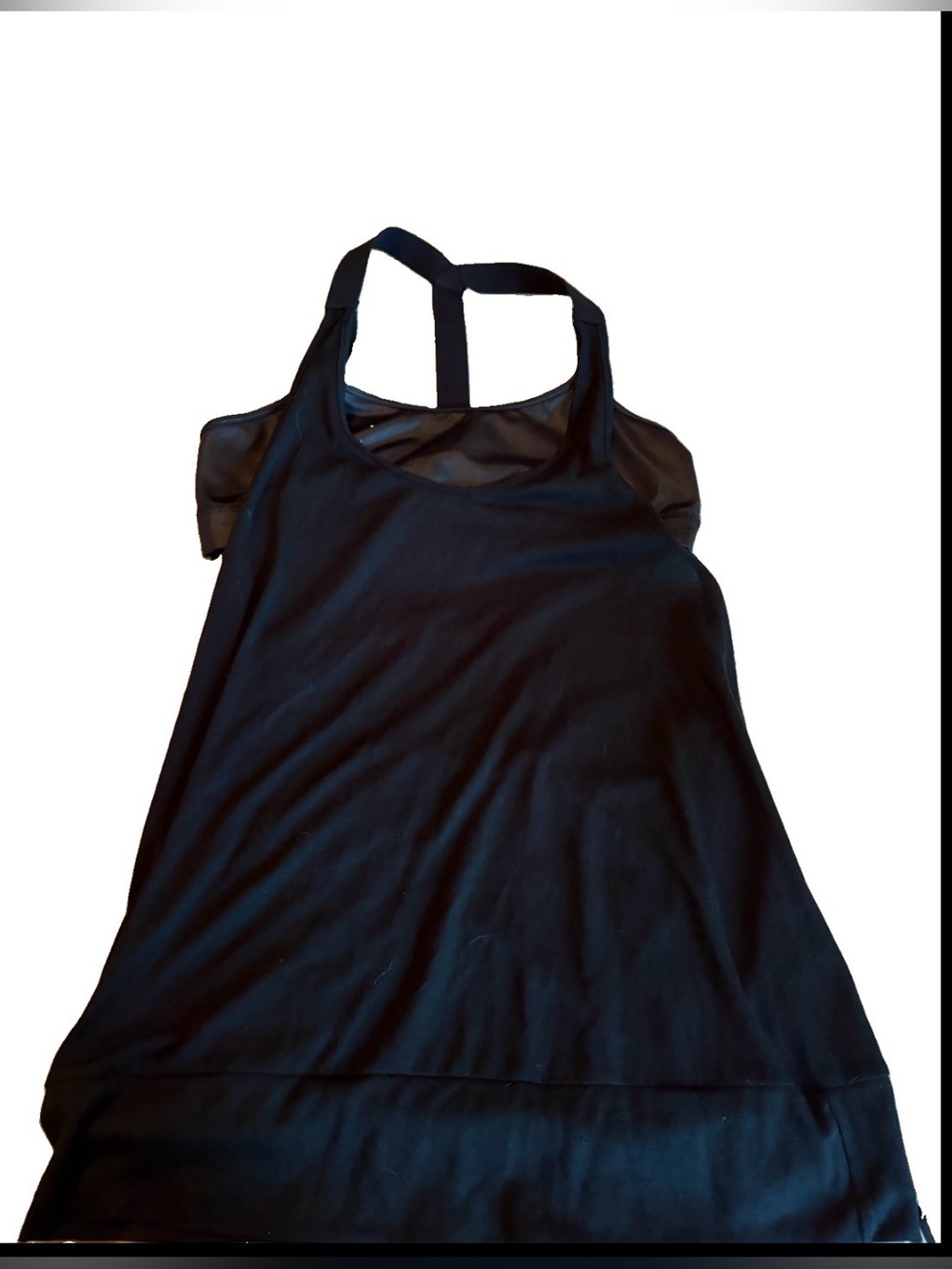 Alo Yoga 2-in-1 Built-In Bra Tank | Black | Size Tag Removed | Vintage Alo Logo - Picture 3 of 4